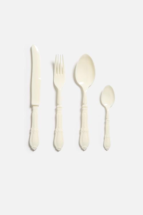 Ivory antique plastique cutlery