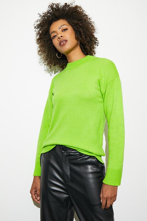 Wide  sleeve pull over - lime green