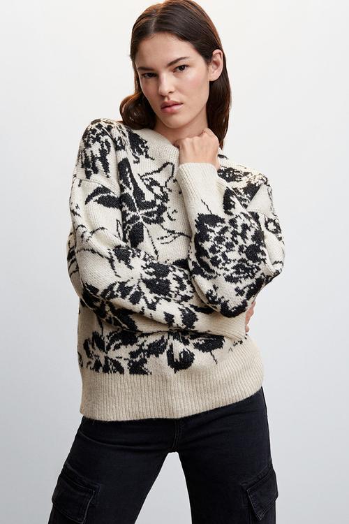Sweater flores - beige