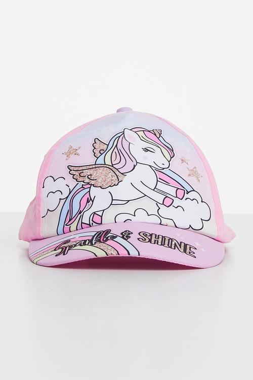 Unicorn peak cap - pink