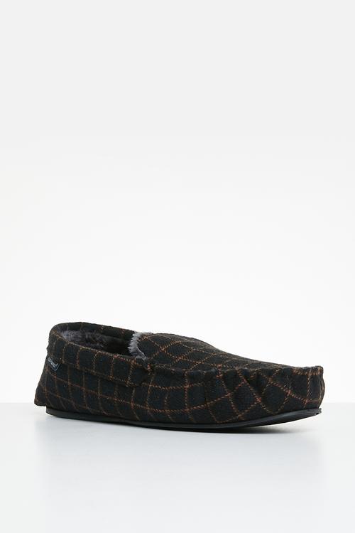 Kozy slipper - black check