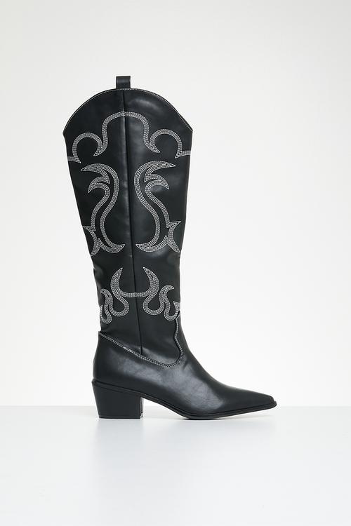 Cooper western knee high boot - black