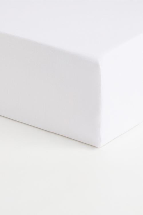Fitted cotton sheet - white