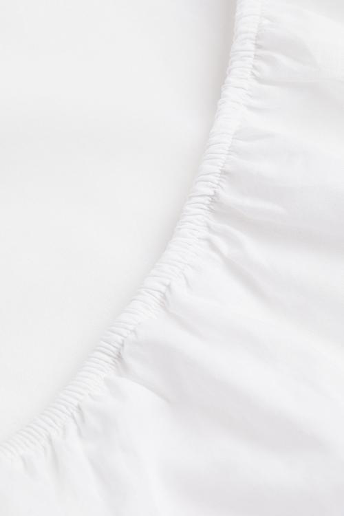 Fitted cotton sheet - white