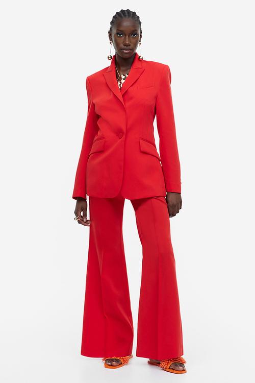 Single-breasted blazer - red