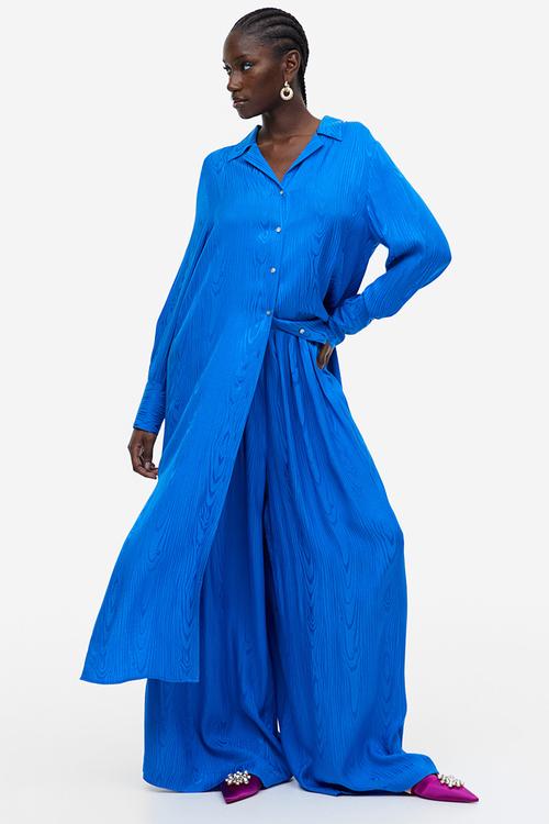Wide trousers - bright blue