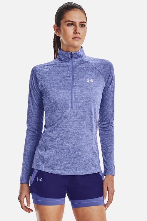 Tech 1/2 zip - twist - baja blue/white/metallic silver