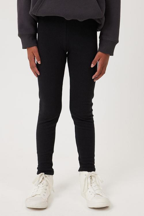 Fleece legging - black rib