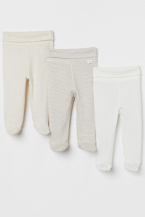 3-Pack trousers - light beige/striped