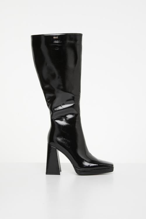Khloe knee length boot - black