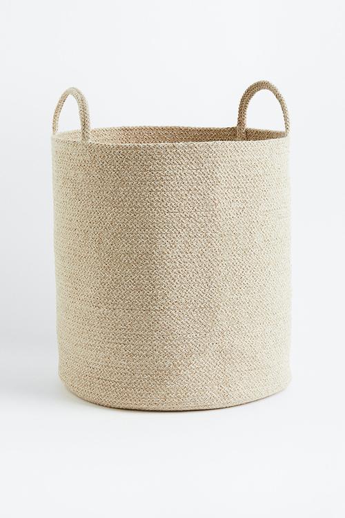 Cotton storage basket - light beige