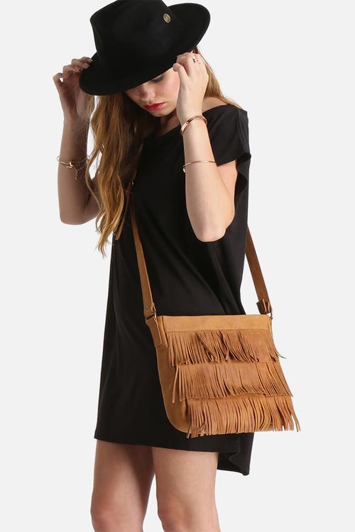 Penny Fringe Leather Crossbody