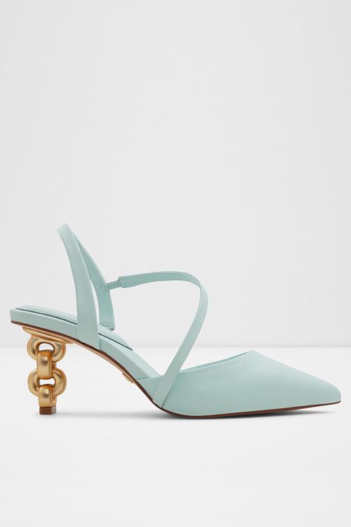Selda leather court heel - other green