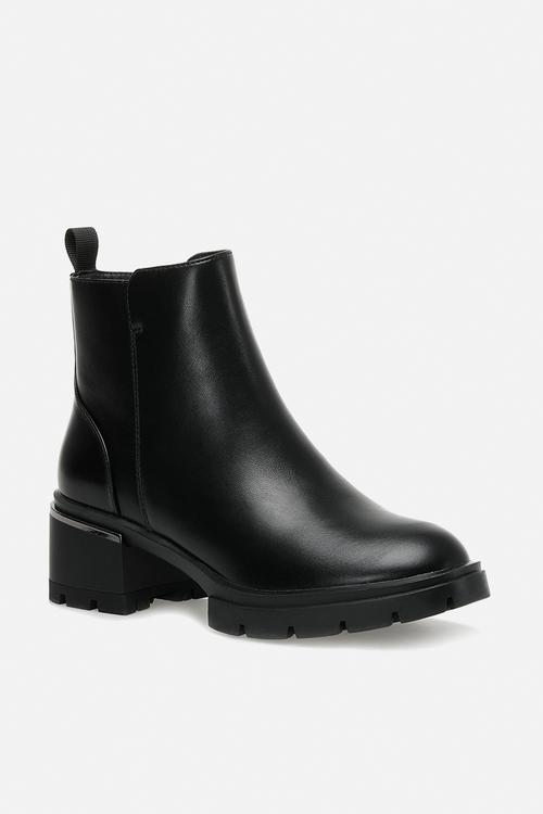 Flahe ankle boot - black