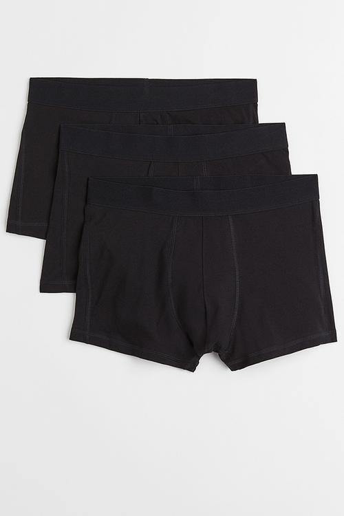 3-pack xtra life™ mid trunks - black