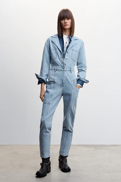 One-piece suit susan - open blue