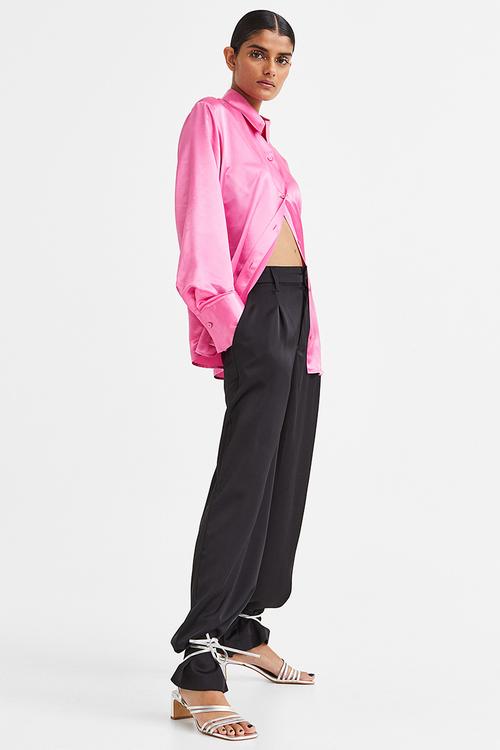 Satin shirt - pink