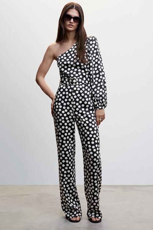 One-piece suit circle - black