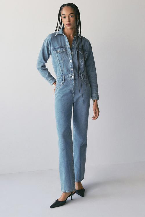 One-piece suit frankie - open blue