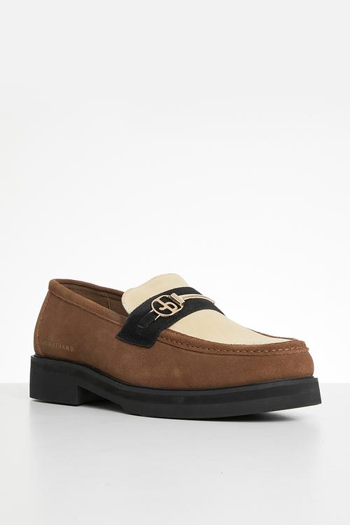 J winston genuine suede loafer - gravy