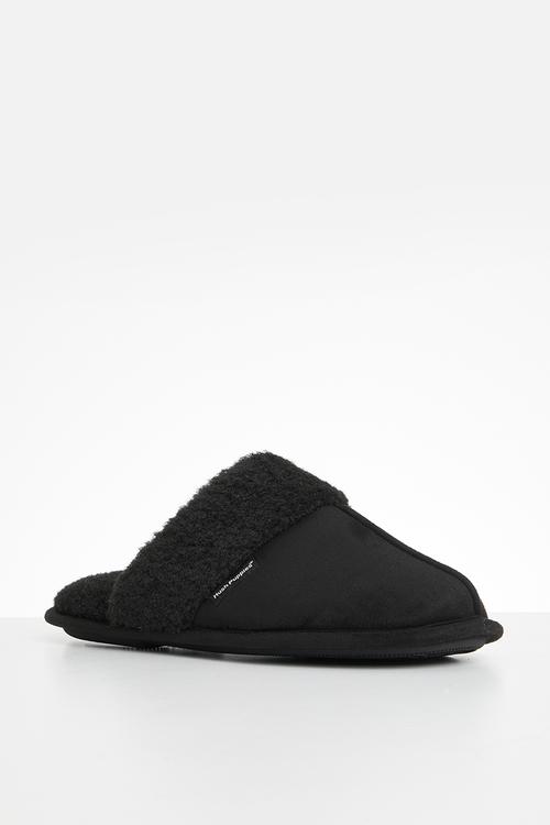 Aaron mircrofibre slipper - black