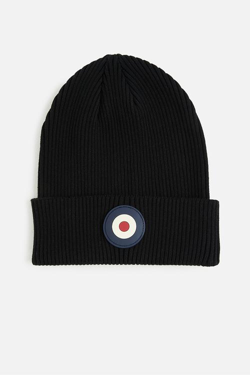 Targy rib beanie - black