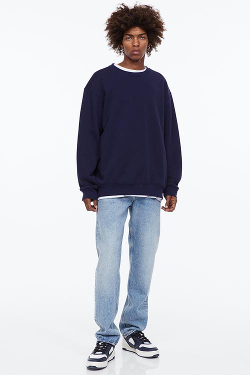 Relaxed fit sweatshirt - dark blue