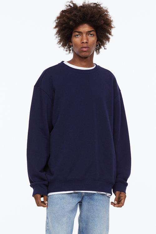 Relaxed fit sweatshirt - dark blue