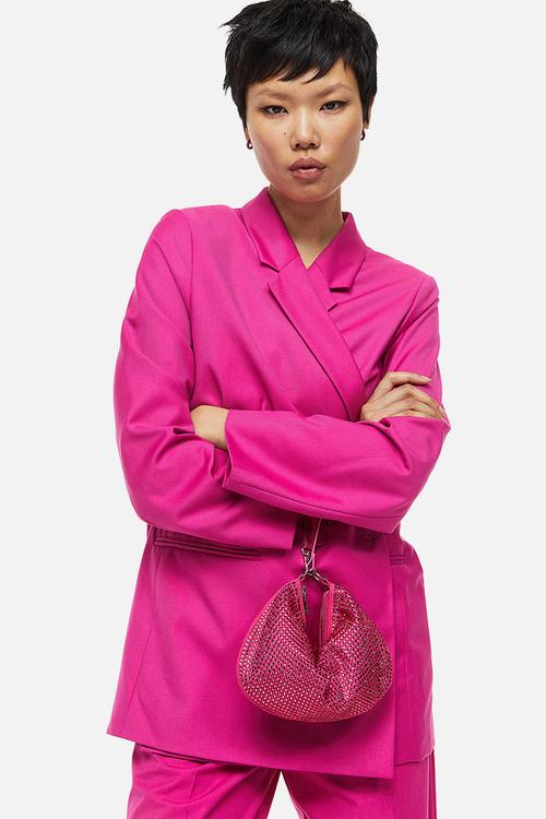 Double-breasted jacket - cerise