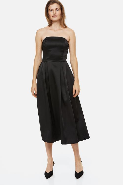 Strapless dress - black