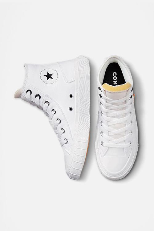 Chuck taylor alt star canvas hi - white/black/yellow