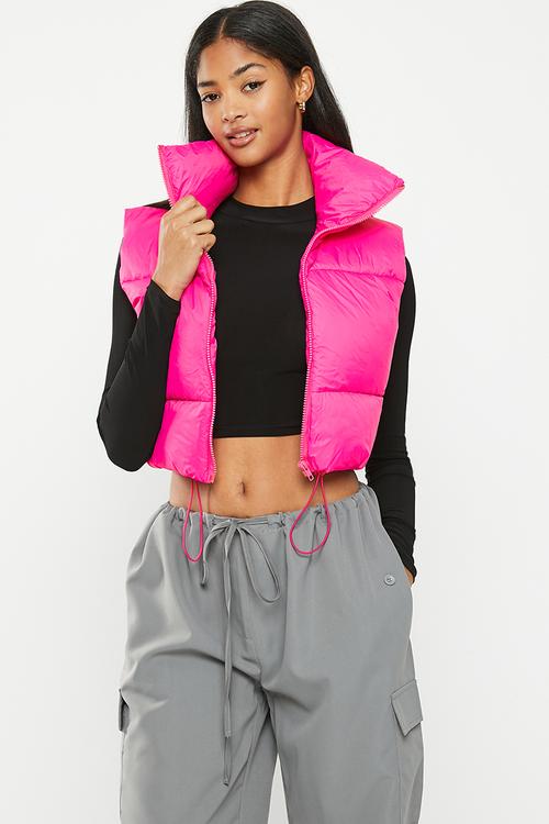 Puffer gilet - hot pink