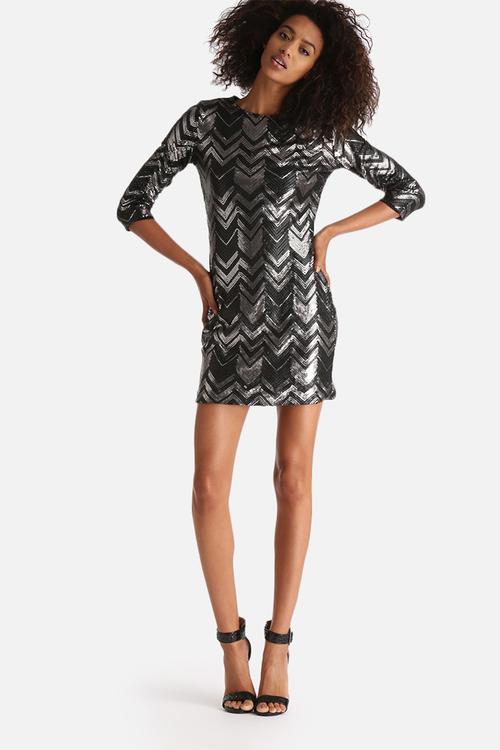 Moonshine Zig Zag Sequin Dress