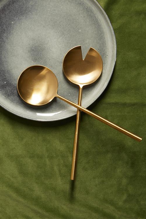Clarita Salad server set of 2 - gold