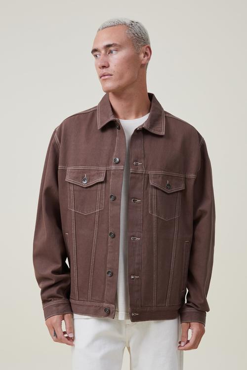 Seattle trucker jacket - brown 