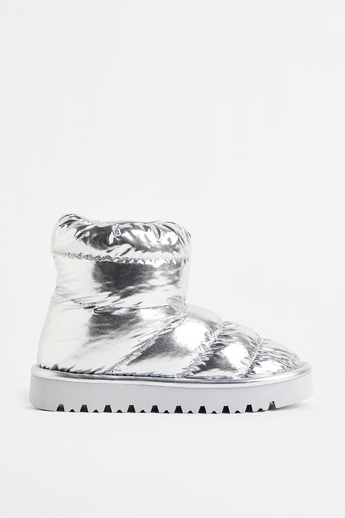 Padded boots - silver-coloured