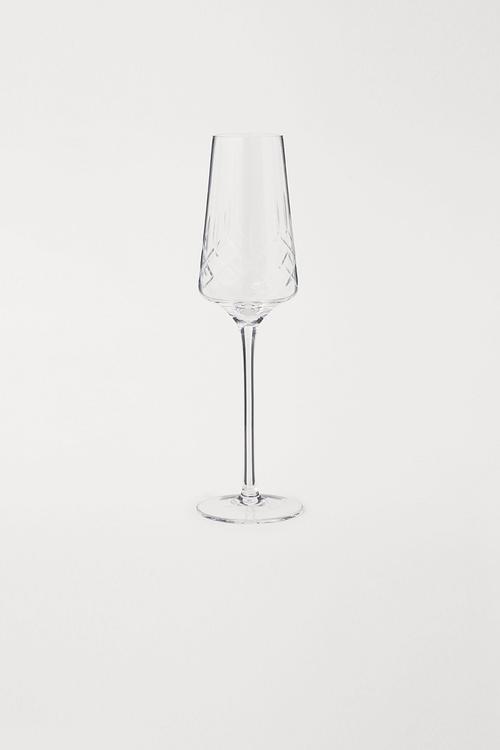 Champagne flute - clear glass 