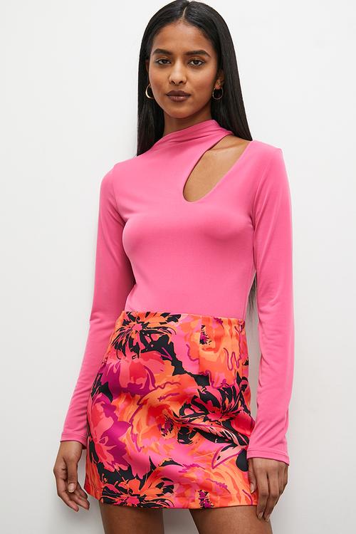 Twist front cut n sew - pink