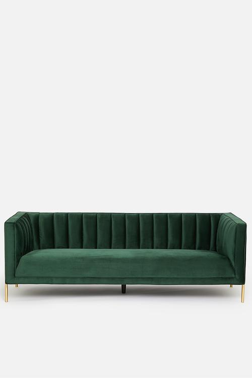 Flute 3 seater - emerald green