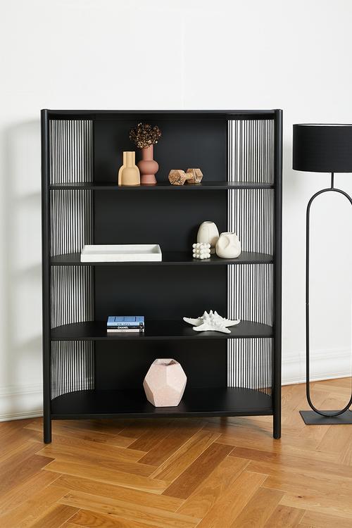 Tamana wide shelving unit - black