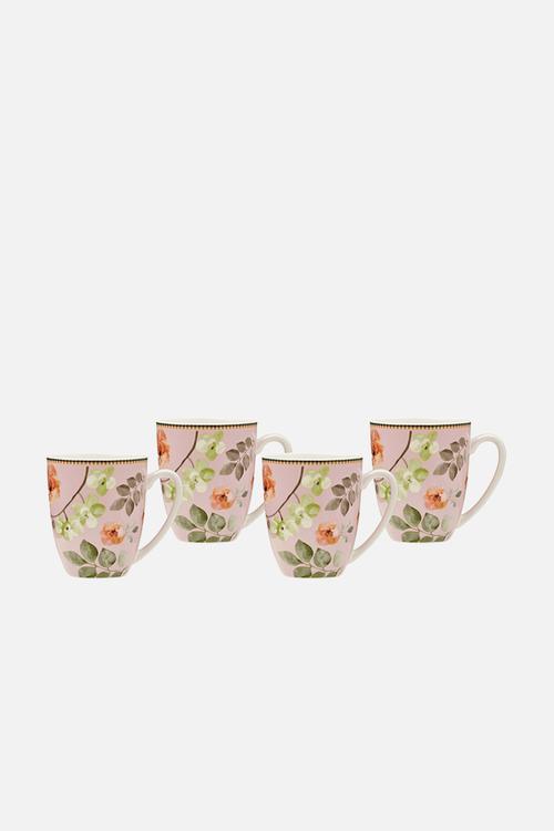 Arcadia 4 piece mug set - pink