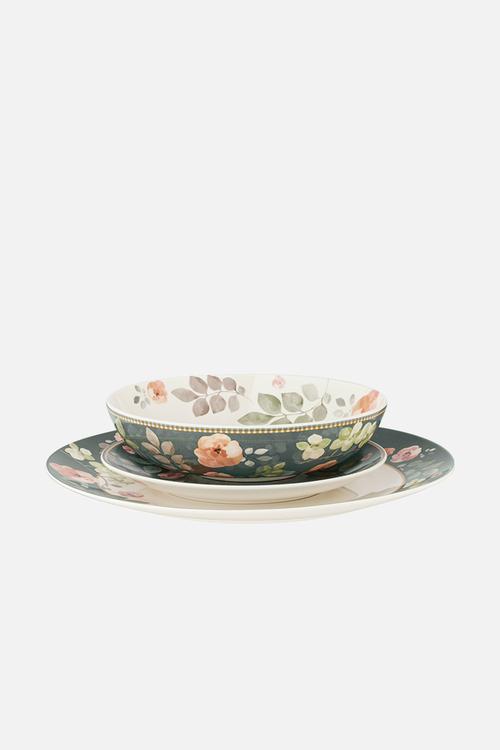 Arcadia 12 piece dinner set - green