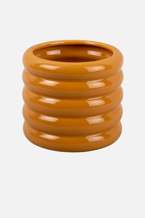 Bobbly plant pot small - ochre yellow