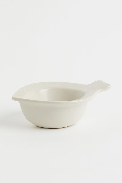 Large stoneware serving plate - natural white