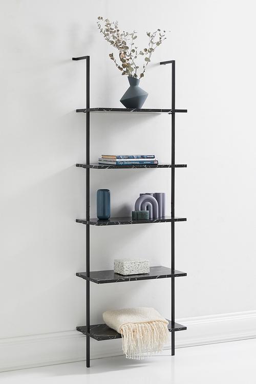 Lincoln 5 shelf unit - black 