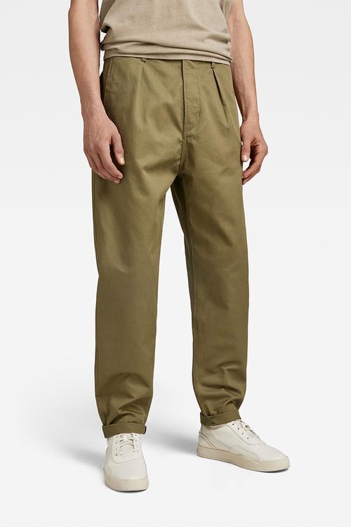 Worker chino relaxed draper dobby - smoke olive