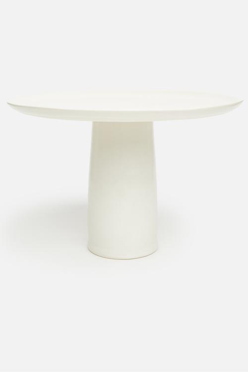 Tall cake stand - white satin matte