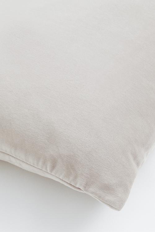 Velvet cushion cover - light beige