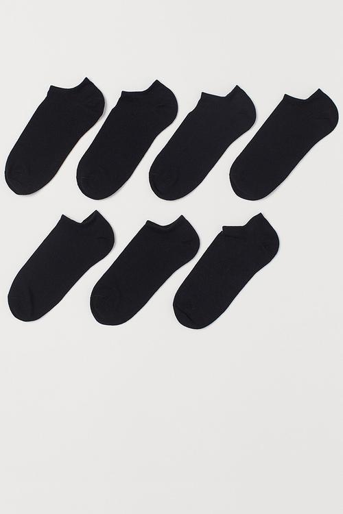 7-pack trainer socks - black