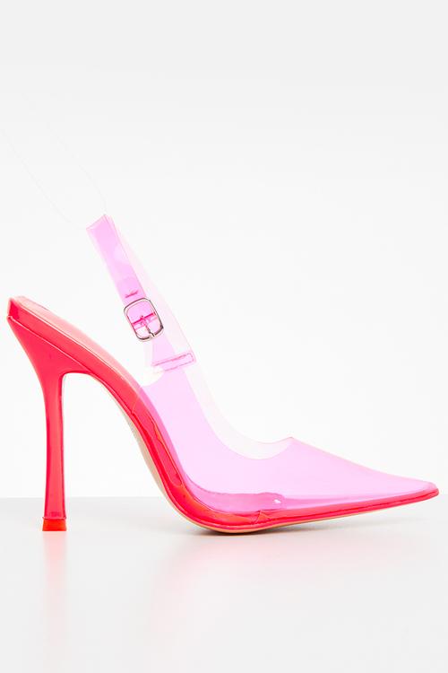 Infinity court heel - neon pink
